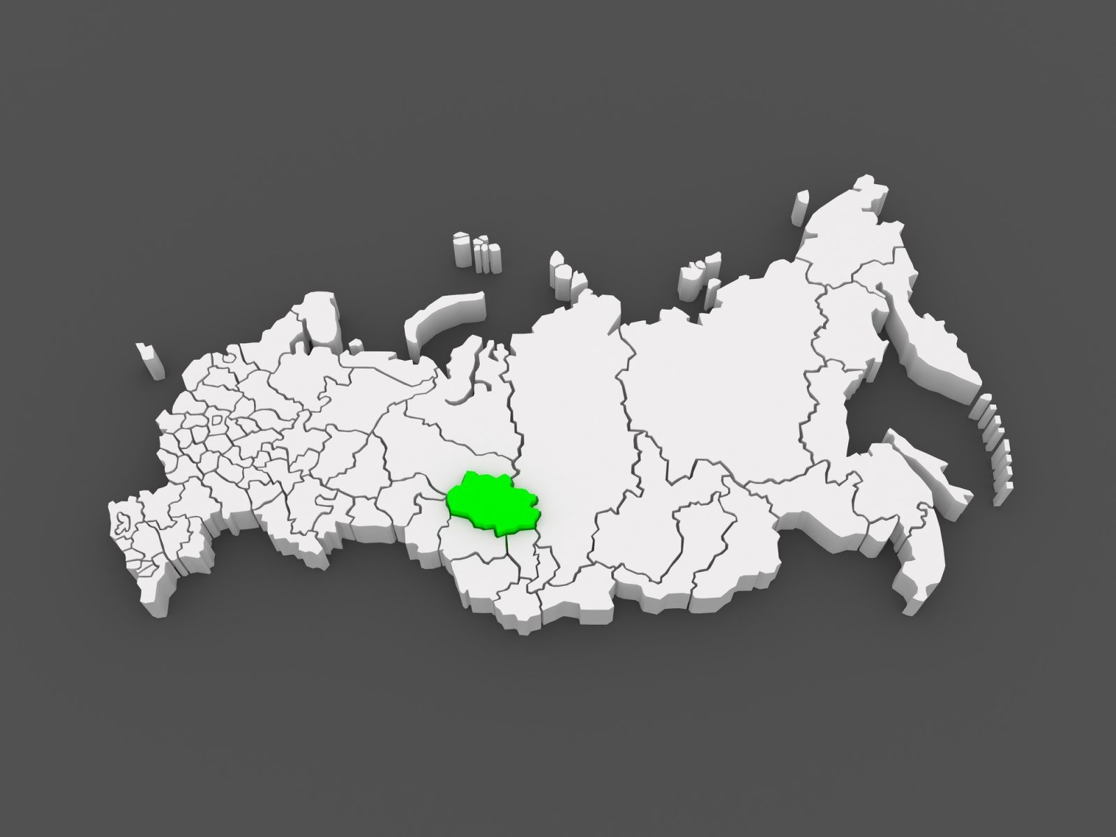 Карта РФ 3д